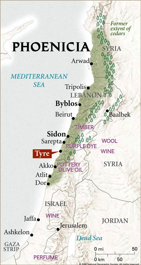 MAP OF PHOENICIA